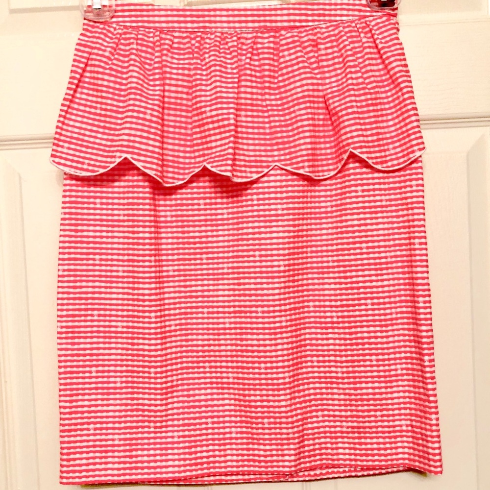 Lilly Pulitzer Pink Gingham Pencil Skirt - Size 2
